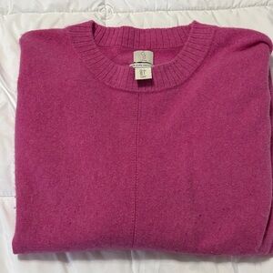Joie Fuchsia Crew Neck cashmere Sweater